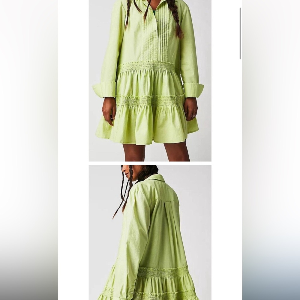Free people Billie mini dress lime glow